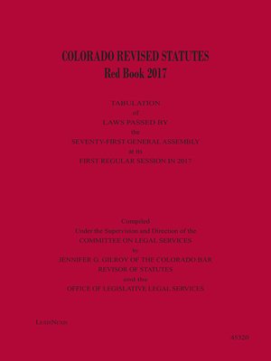 cover image of Colorado Revised Statutes